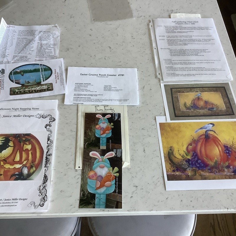 Decorative Painting Patterns X#4 Spring Gnome,Lake Sign,Fall And Halloween