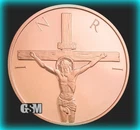 1 AVDP OZ COPPER ROUND: "Crucifixion of Christ" – .999 Fine Pure Copper