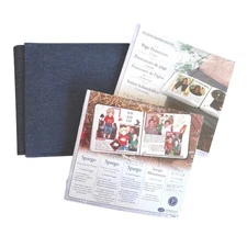 Creative Memories 7x7 Spargo Scrapbook Pages & Page Protectors Denim Album