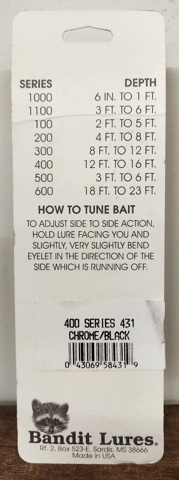 Pre Pradco Bandit 400 Series Crankbait In Chrome/Black