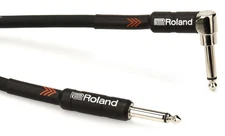 Roland RIC-B10A Black Series Instrument Cable - 1/4-inch TS Male to Right Angle
