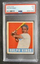 1948 Leaf - #91 Ralph Kiner - Rookie - HOF - PSA 3 VG