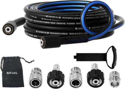 #ad Manguera para hidrolavadora de 25 pies y 1 4 pulgadas resistente a torceduras $65.66