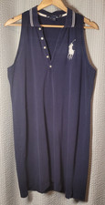 Polo Ralph Lauren Stretch-Cotton Sleeveless Polo Dress - Newport Navy, SZ XL