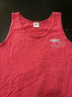 VINTAGE Gecko Hawaii Pro Surf Team Tank Top, Red, Size: Large