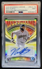 2025 Bowman Chrome Nick Kurtz Max Volume Auto RC Rookie #/99 Athletics PSA 9