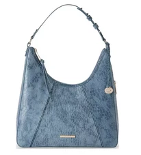 NWT BRAHMIN Zostera Collection Tabitha Bellbottom Blue Leather Shoulder Bag