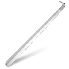 Metal Shoe Horn, Stainless Steel Shoe Spoon for Shoes 16.5 inch Metallic Silver