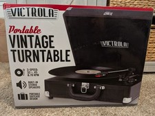Victrola Vintage 3-Speed Portable Suitcase Record Player VSC-550-BLK