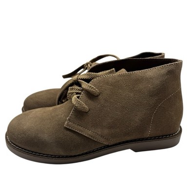 J. Crew Crewcuts Brown Suede Calvert Boots Kids Size 6 NWOB Lace Up Leather