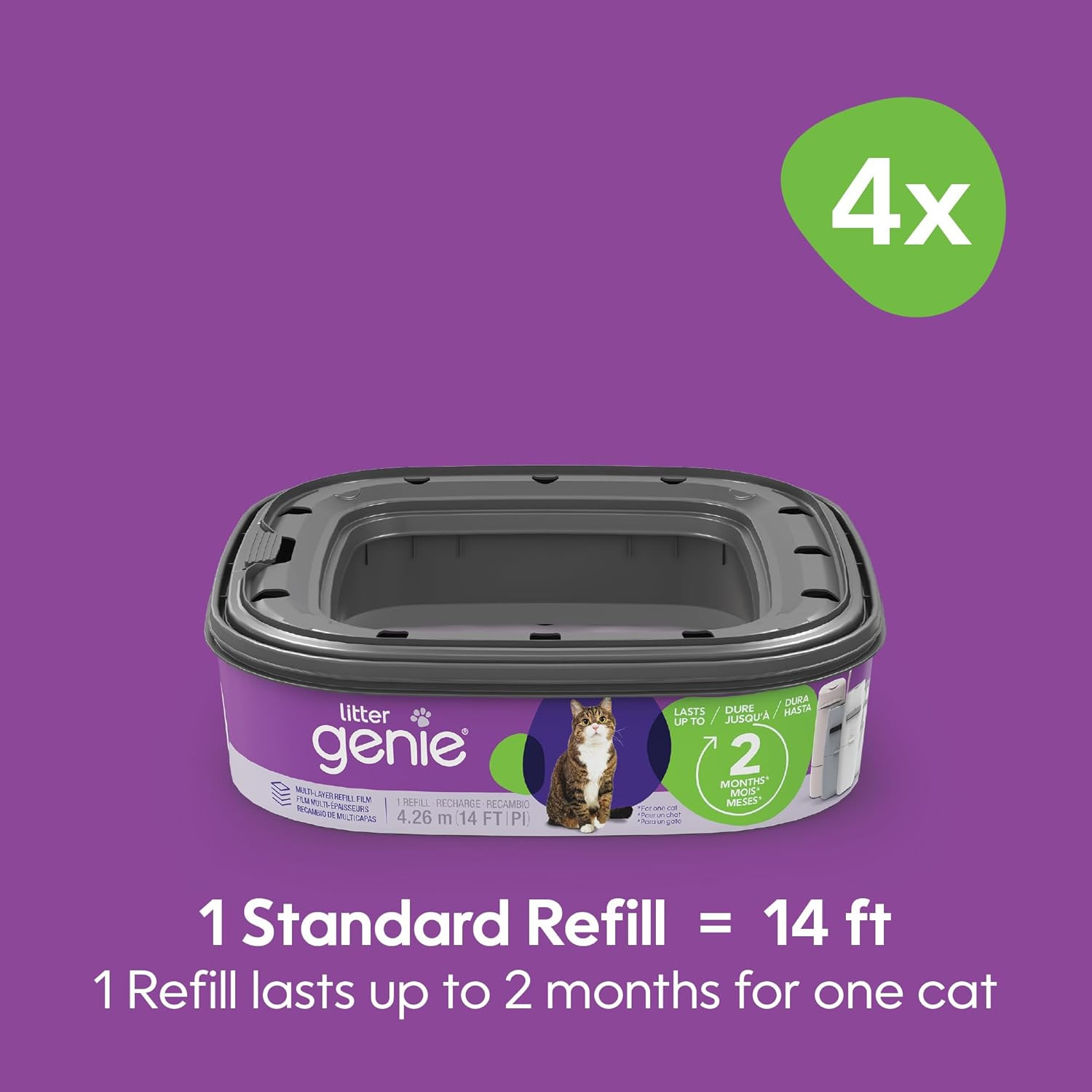 Set 4 Ricariche per Smaltimento Lettiera Gatto - Protezione Odori Ultimate - 2