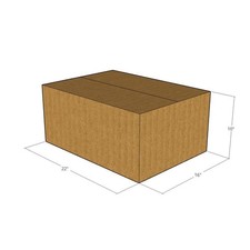 20 22x16x10 Kraft Brown Corrugated Shipping Boxes 32 ECT Single-Wall New