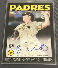 2021 Topps - 1986 Topps Baseball Autographs Ryan Weathers #86B-RW Black 32/199