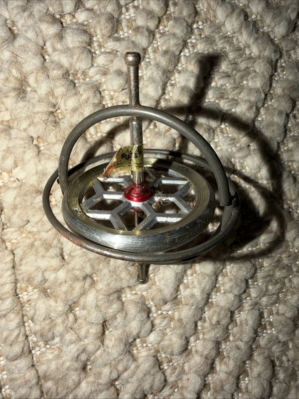 Vintage 1950’s Metal Gyroscope Spinning Top Classic Toy