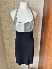 Vintage Versace jeans couture dress silver black medusa