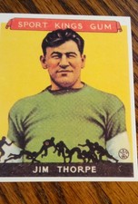 1986 1933 Goudey Sport Kings Gum Reprint - Jim Thorpe #6
