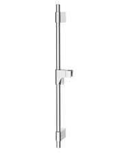 Swirl Chrome Shower Slider Riser Rail Bar Kit Shower Head Hose Holder Set