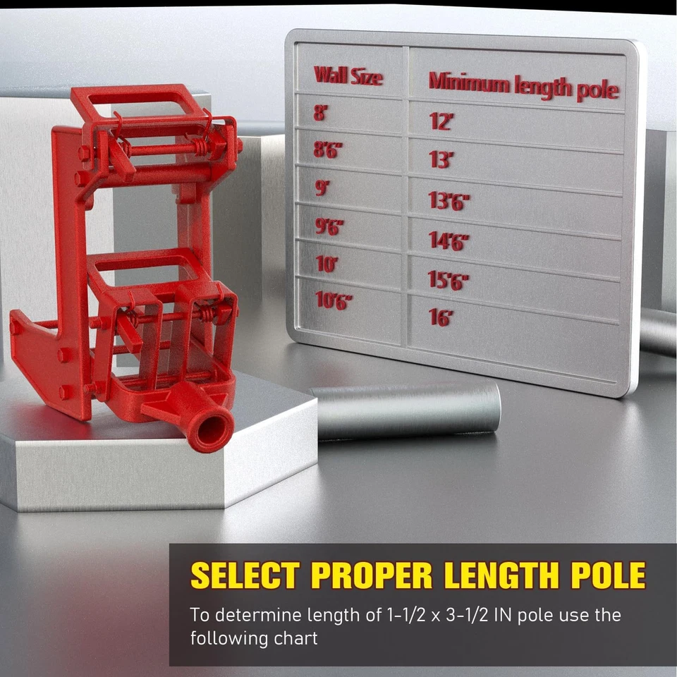 Gato de pared de 1000 libras para postes de madera de 1-1/2 X 3-1/2 pulgadas para levantar vigas 1 pieza Foto 3 de 4