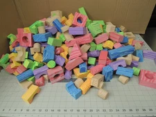 Lot of (332) Verdes Toys Soft & Safe Wood Foam Building Blocks Assorted Lot