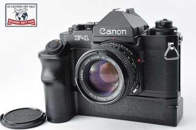 [ N MINT w/ Winder ] Canon NEW F-1 Eye Level + New FD 50mm f1.4 Lens JAPAN #1096