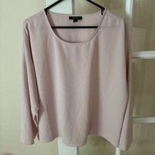 Alfani Top Pink Blouse Rose Flared-Long Sleeve Women Sz L