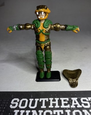 Vintage GI Joe ARAH Serpentor ''Cobra Emperor'' V1 1986 4 Teeth & Neck Guard NICE