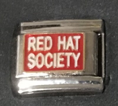 Red Hat Society Wholesale Italian Charm Enamel 9mm Link K40 Style RHSW