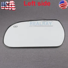 Mirror Glass For 11-14 Toyota Sienna Left Heated Flat Glass with Backing Plate