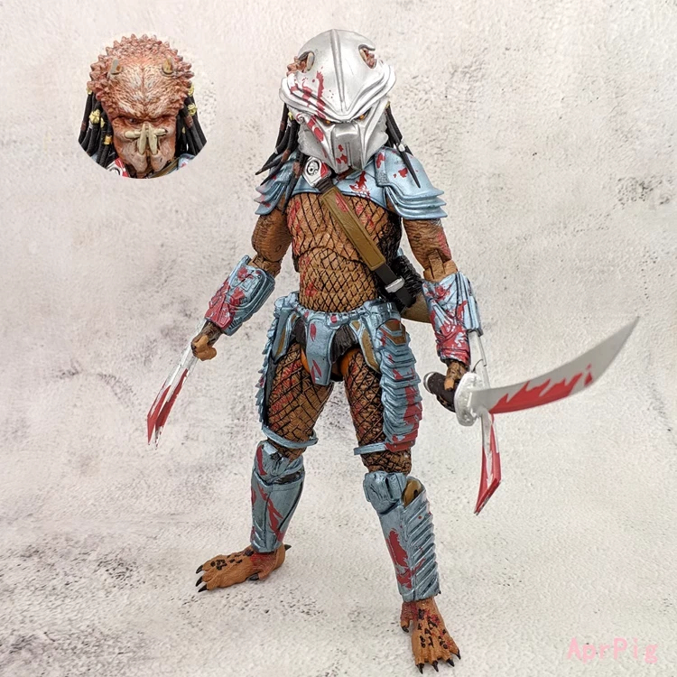 7"NECA AlienVS Predator Masked Scar Ghost Horn Predator Action Figure Collection - Image 4 of 4