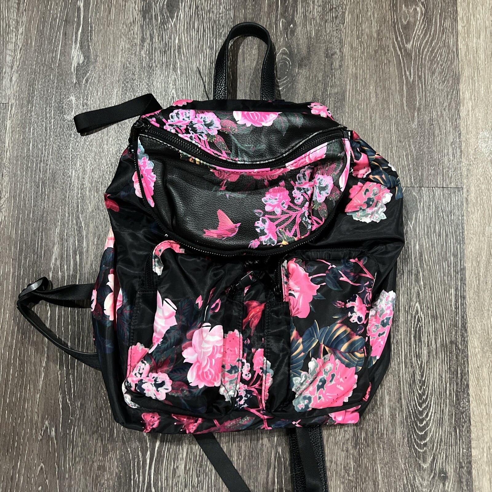 Steve Madden Floral Print Backpack with Removable Waist Pack  