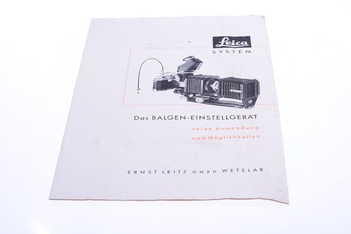 Brochure Leica Focusing Bellows II - 4 Pages - Août 1962 - Allemagne - Occasion