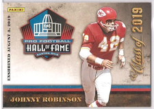 Johnny Robinson Chiefs Texans 2019 HOF Class Canton Panini Hall of Fame Card