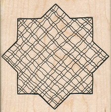 Dual Square Background 4 x 4" Rubber Stamp, Mixed Media, Background
