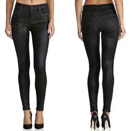 High Rise Skinny Coated Jeans Sz 27 