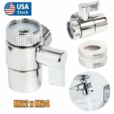 Faucet Diverter Valve Adapter Kitchen Sink To Garden M22 x M24 Hose Adapter