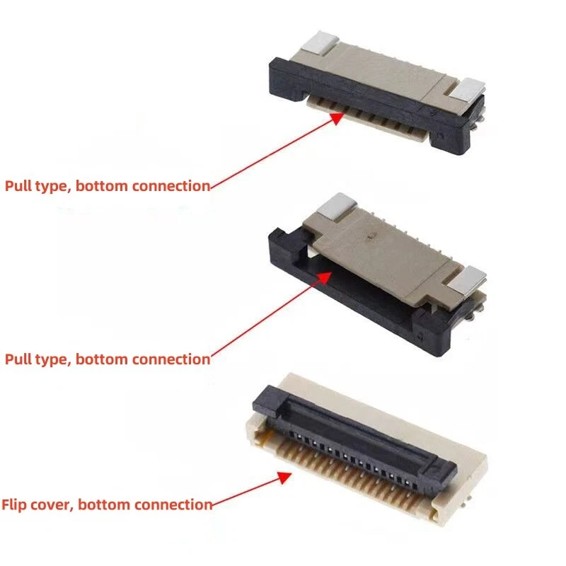 10PCS FFC/FPC Flat Cable Connector Socket 0.5MM 6/8/10/30-50P Top/bottom/flip - Image 4 of 4