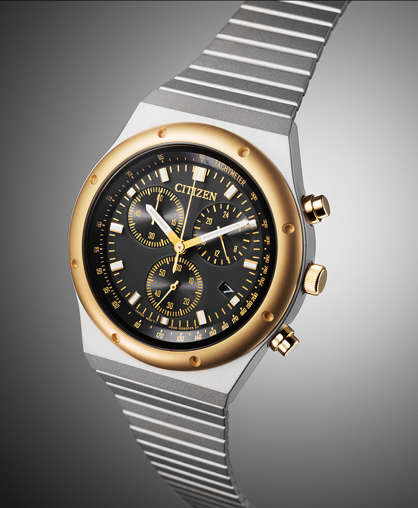 Citizen Eco-Drive AT2544-64E Chronograph Black Analog Gold