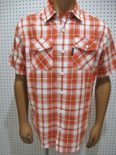 nwt Harley-Davidson  Men's Genuine Orange Plaid Short Sleeve Shirt -96399-22VM