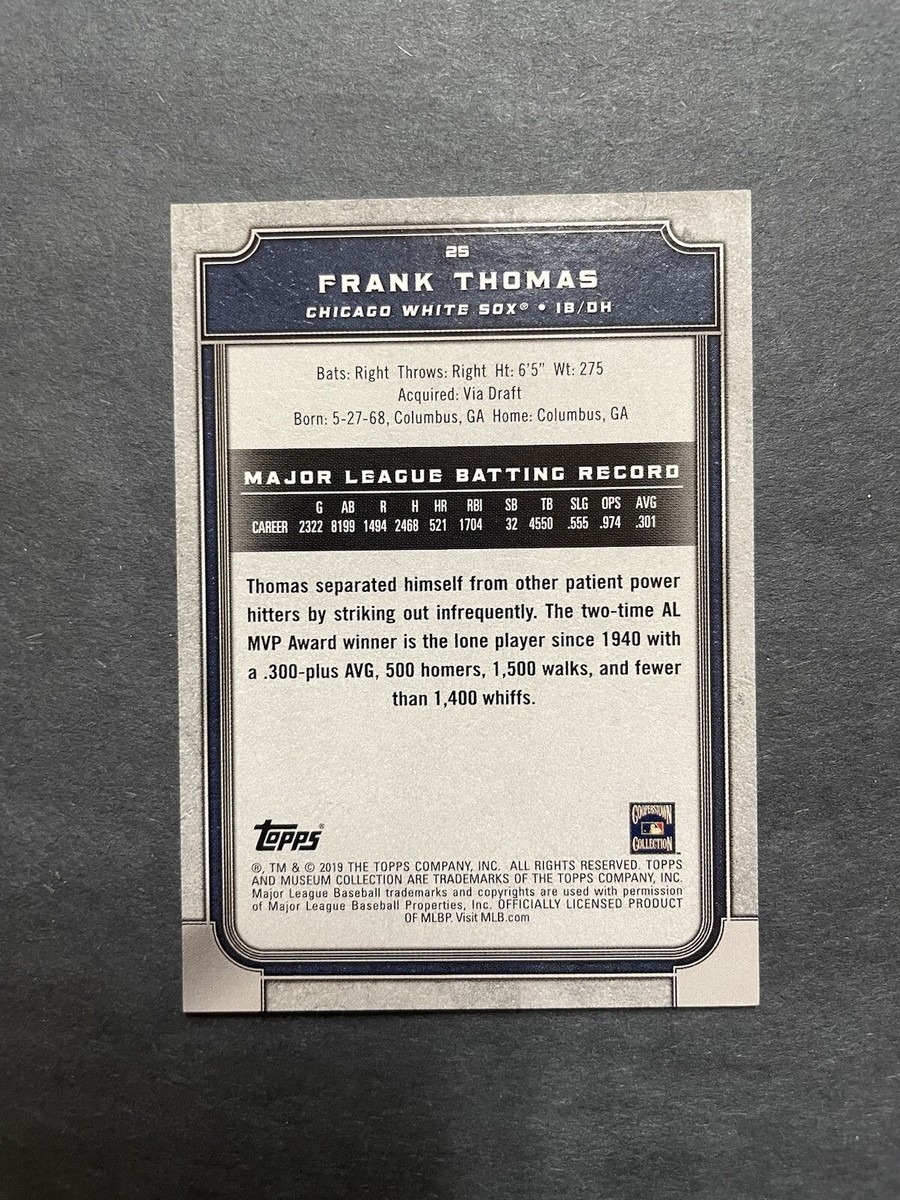 とーますページ 2019 TOPPS MUSEUM COLLECTION #25 FRANK THOMAS | eBay