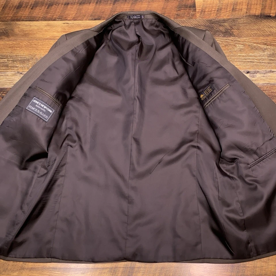 Blazer Jones New York Doble Pecho R40 Lana Traje Chaqueta Foto 3 de 4