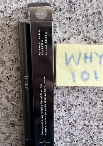 JULEP The Works Brow Pencil & Tinted Fiber Gel TAUPE Full SZ NEW BOX SEALED BNB - Picture 3 of 12