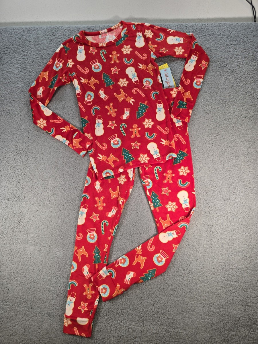 Cat Jack Girls Size 14 Snuggly Soft Snug Fit Christmas Pajamas