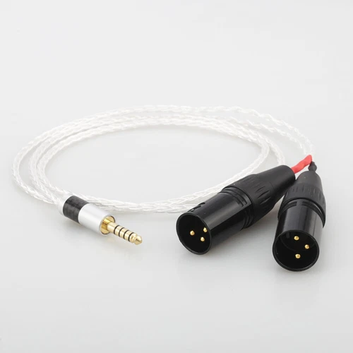 8Cores Silver Plated 4.4mm Pair Balanced Male to 2x 3pin XLR Balanced Male Wire - Picture 6 of 8