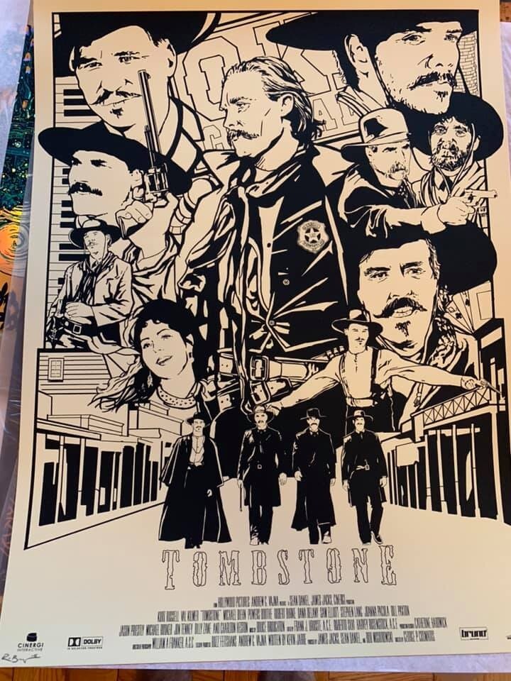 Tombstone Movie 2014 Robert Bruno poster Mondo Print Keyline Variant