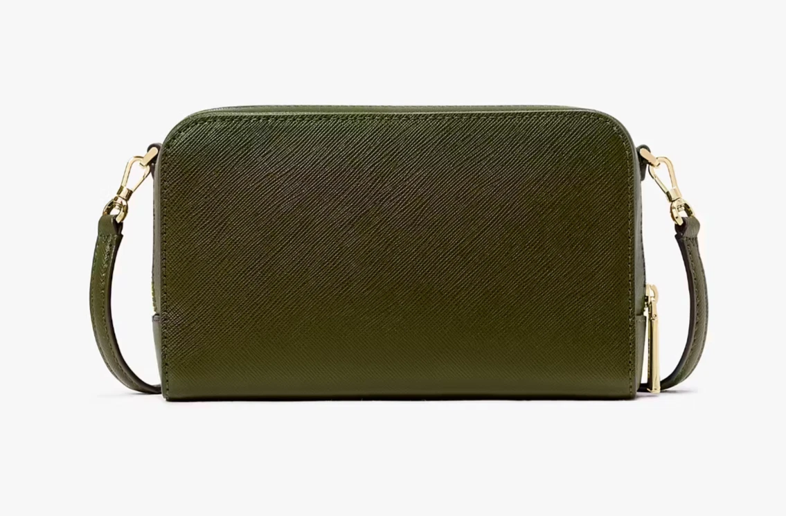 Nuova alga a tracolla Kate Spade Staci doppia zip intorno con sacchetto antipolvere