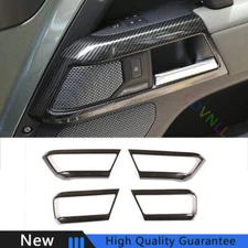 Car Inner Door Handle Frame Trim For Land Rover Defender 2020-2024 Carbon Fiber