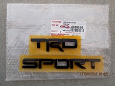 Fits 18 19 Toyota Sequoia Trd Sport Badge Black Painted Front Side Door Emblems