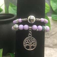 2 PC Handmade Bohemian Beaded Stackable Stretch Bracelet Set New 9985