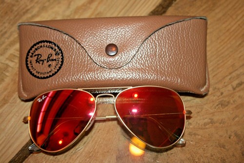 Vintage Ray Ban Italy Gold Frame Aviator Sunglasses original case 5514 |  eBay