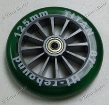 GREEN 125mm Replacement Wheel for TITAN KS532/RAZOR A3 Kick Scooter BLEMISH SALE